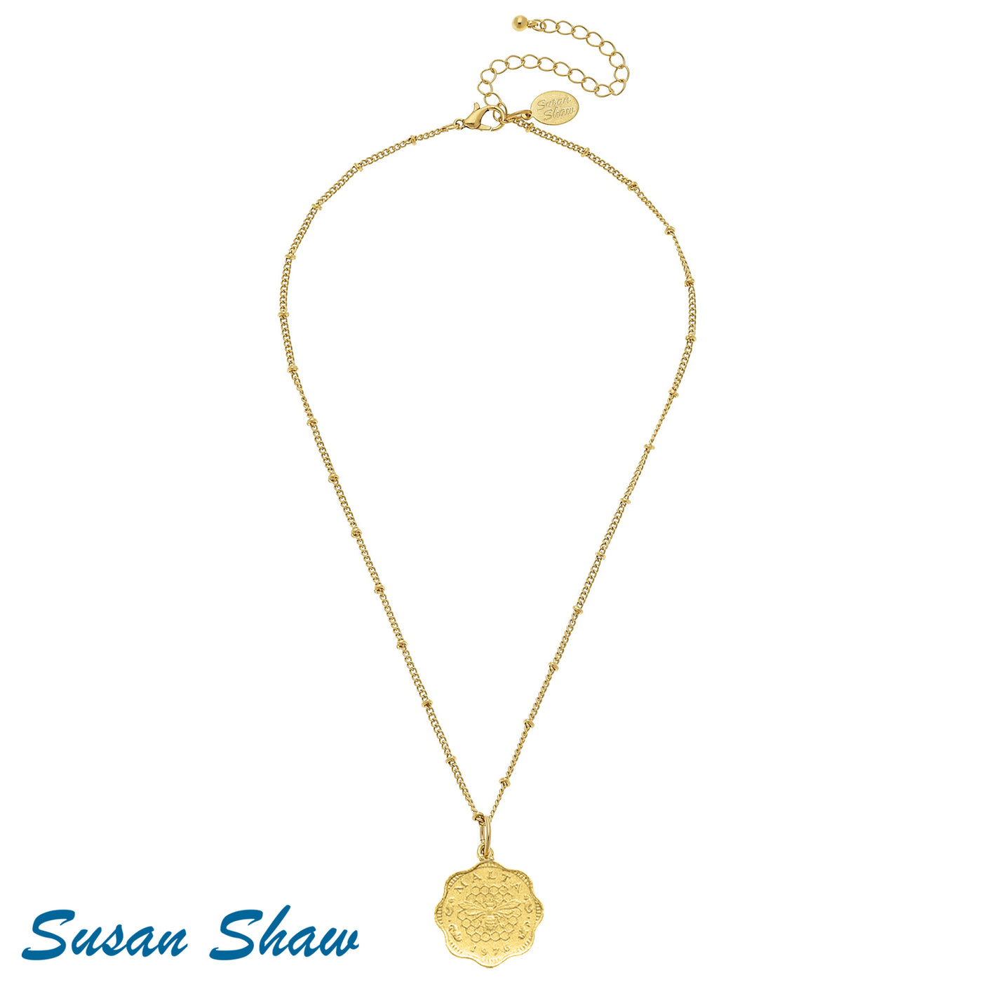 Susan Shaw Dainty Malta Coin Necklace
