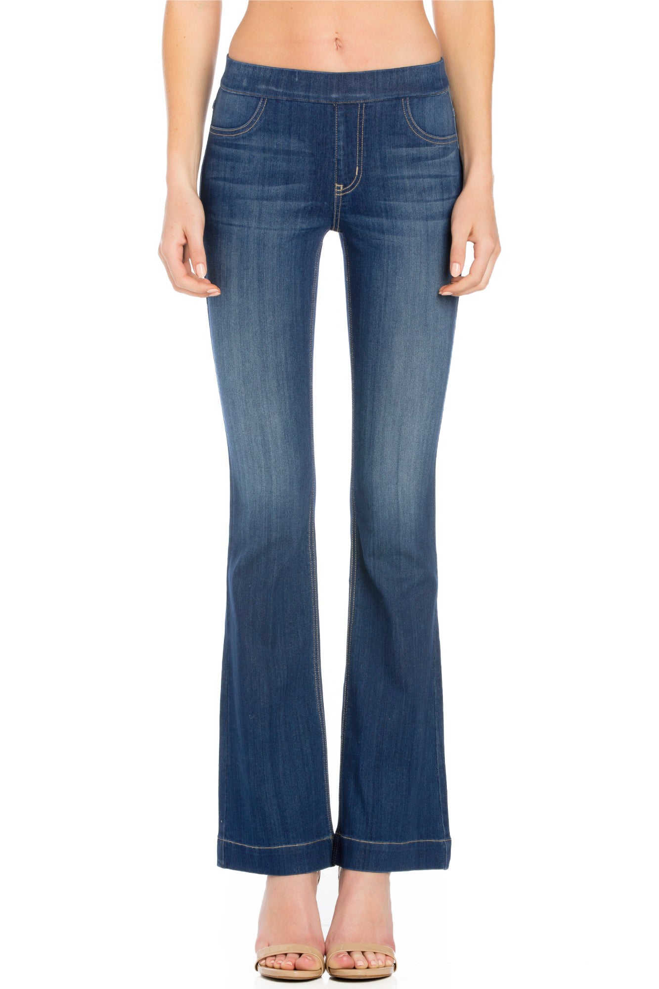 Daisy Denim Flared Pull On Jeans