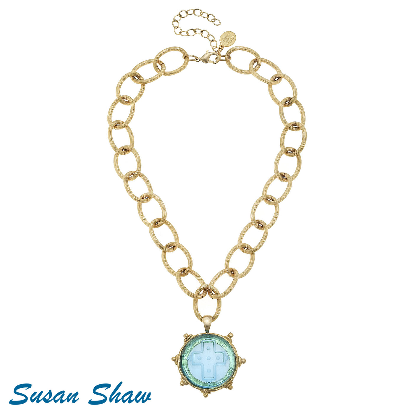 Susan Shaw Venetian Glass Cross Necklace