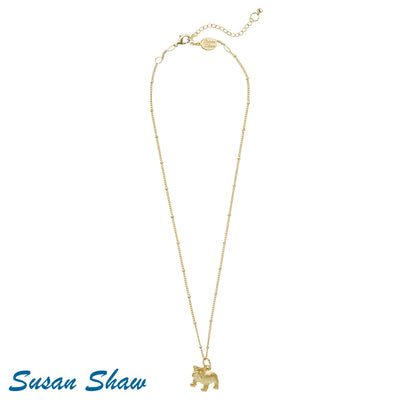 Susan Shaw Dainty Bulldog Necklace
