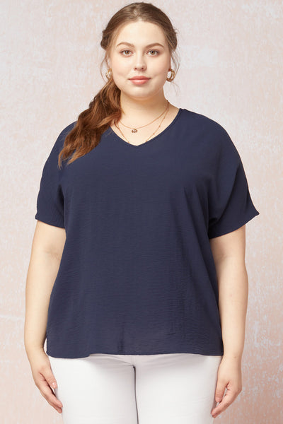 Lizzy V Neck Plus Size Top