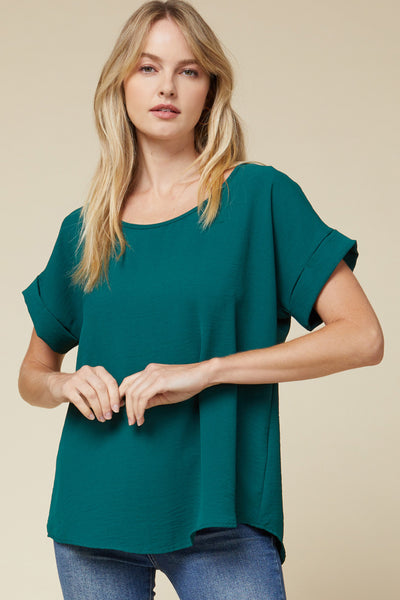 Betsy Solid Scoop Neck Top