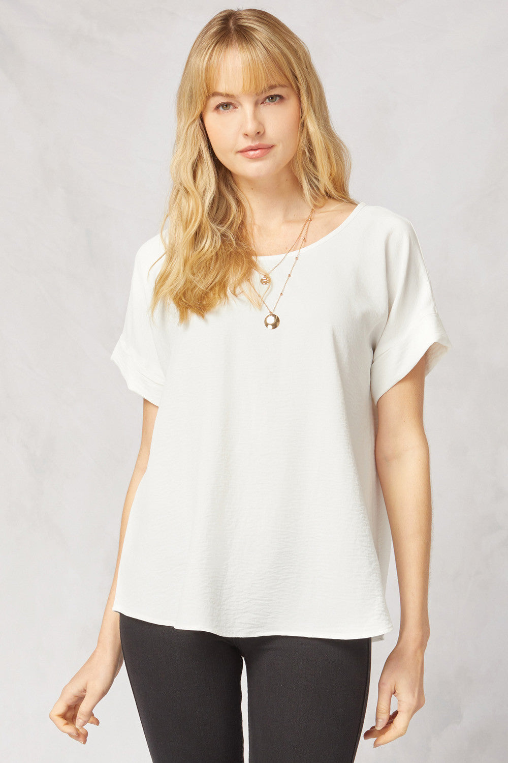 Betsy Solid Scoop Neck Top