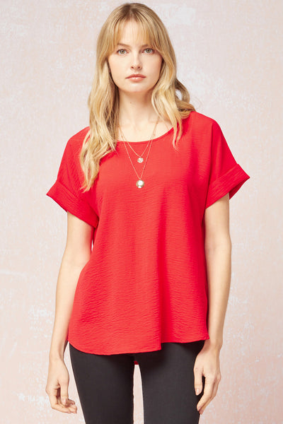 Betsy Solid Scoop Neck Top