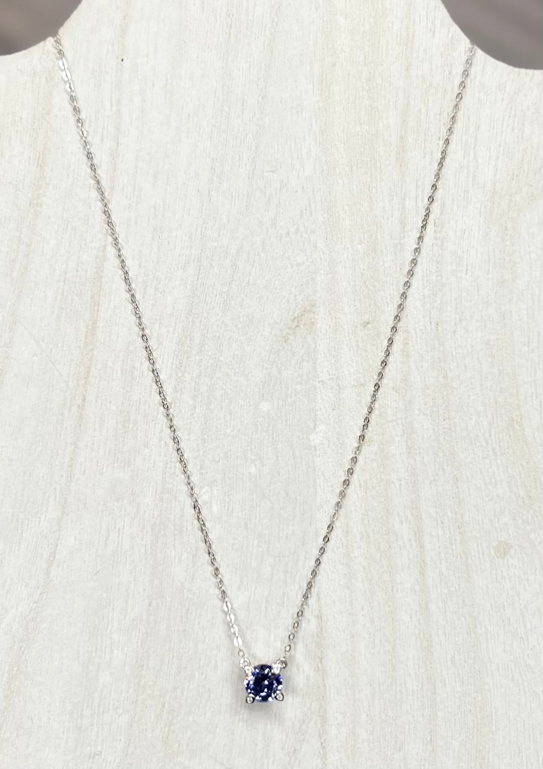 Brandi CZ Solitare Sterling Silver Necklace