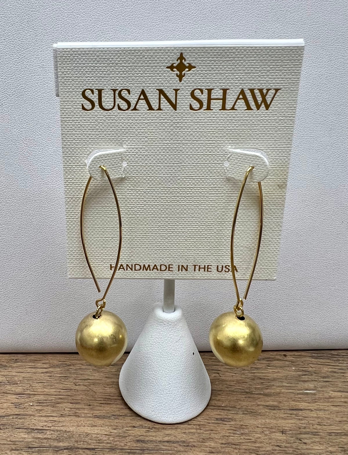 Susan Shaw Ball Threader Earrings