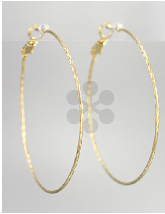 Mel Thin Twisted Hoops
