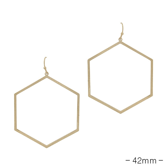 Sam Open Hexagon Earrings