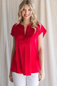 Piper Short Sleeve Satin Top