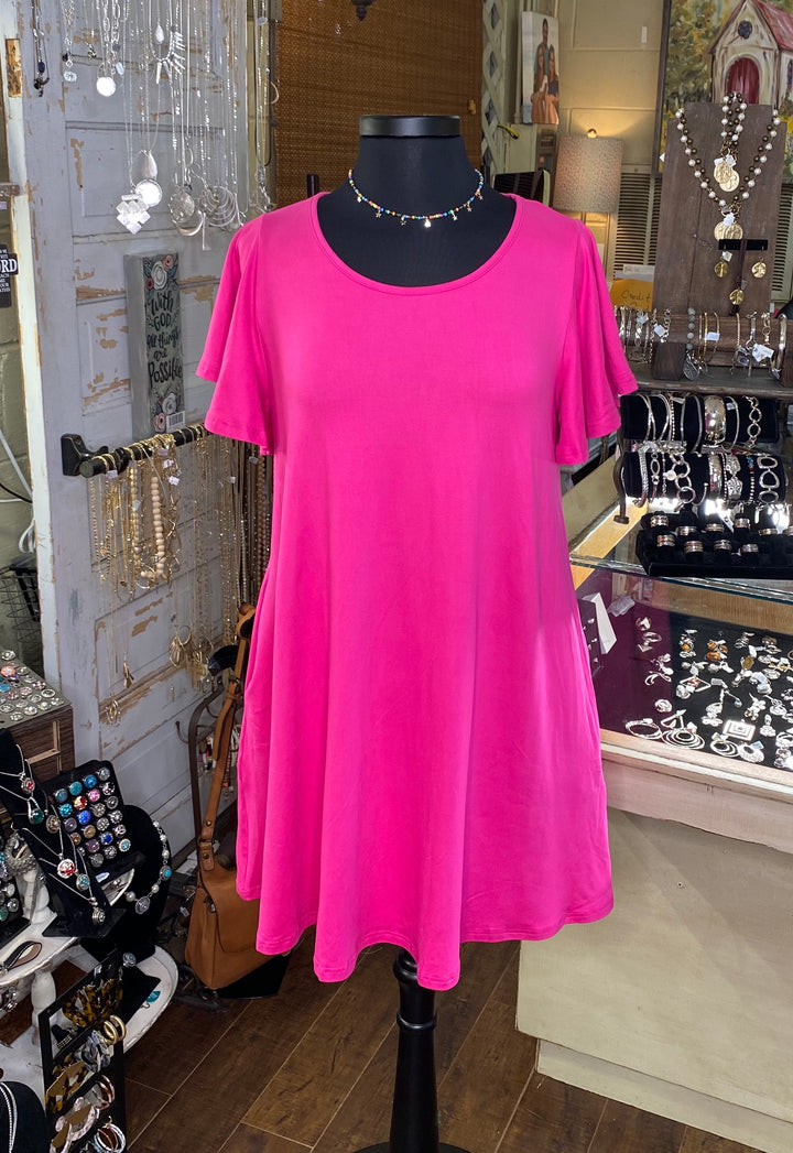 Dina Flutter Sleeve Knit Dress
