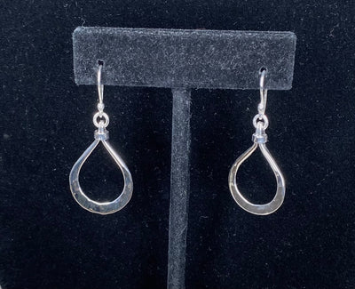 Marie Hammered Teardrop Sterling Silver Earrings