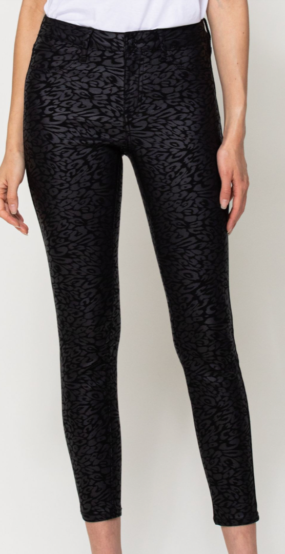 Kimmie Crop Leopard Skinny Jeans