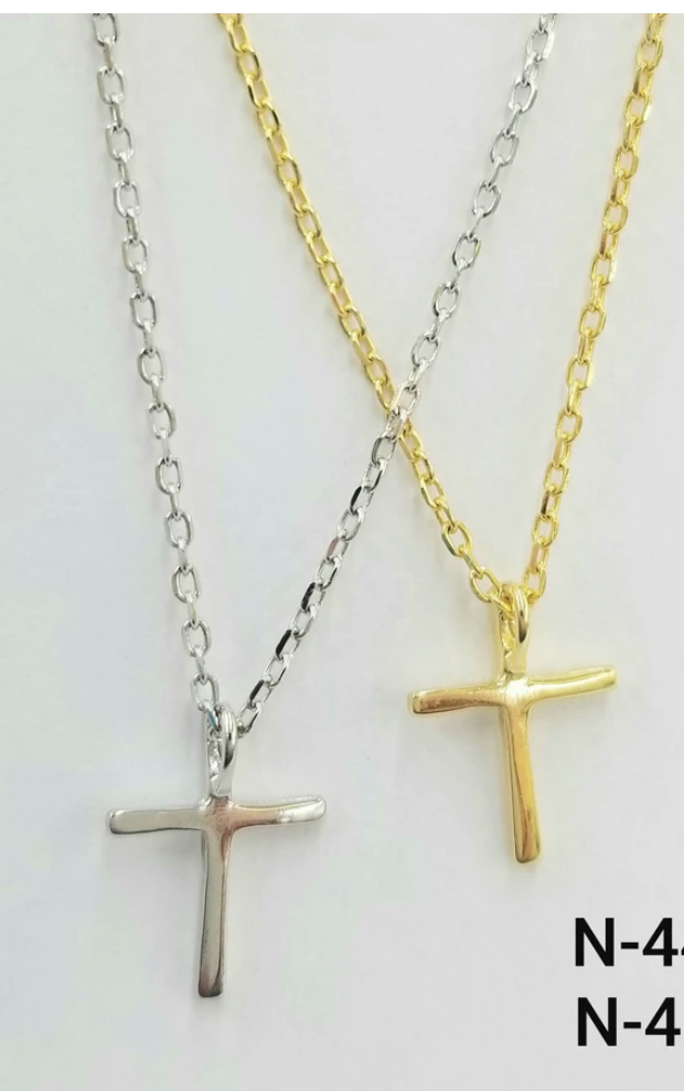 Madi Sterling Silver Plain Cross Necklace