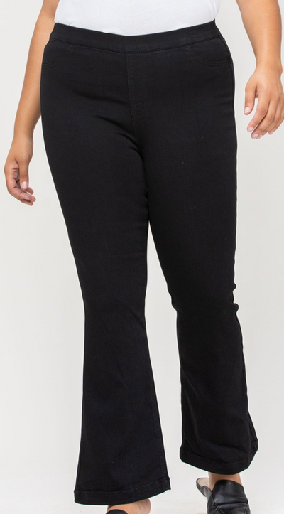 Molly Mid Rise Pull On Flare Jeans