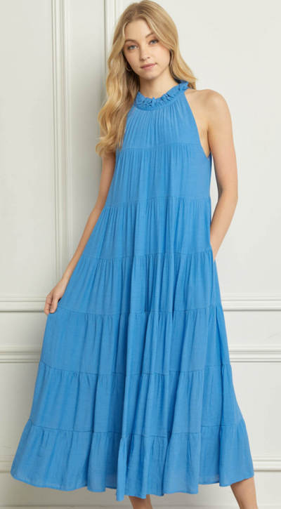 Chloe Mock Neck Maxi Dress