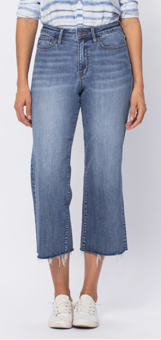 Trell Wide Leg Jean Capris