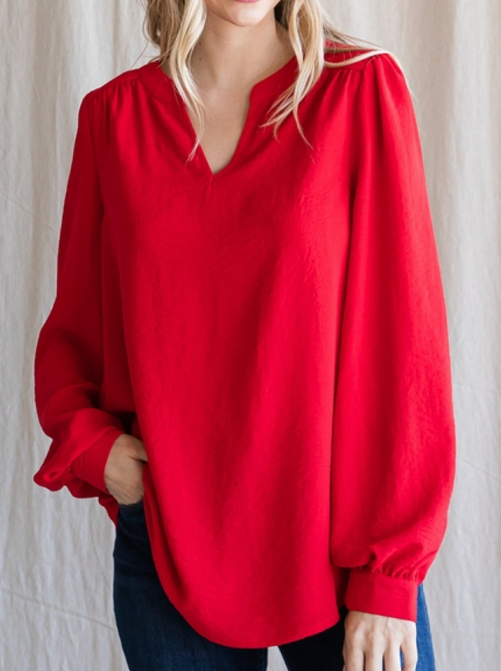 Corky V Neck Top