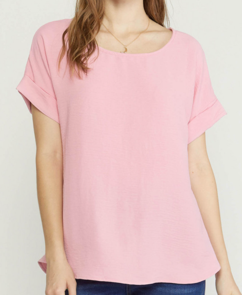 Betsy Solid Scoop Neck Top