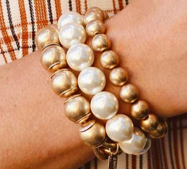 Eleanor Gold Beaded Bracelet