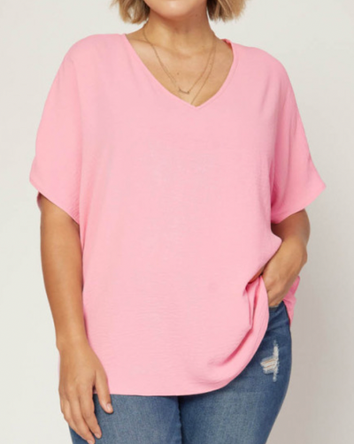 Lizzy V Neck Plus Size Top