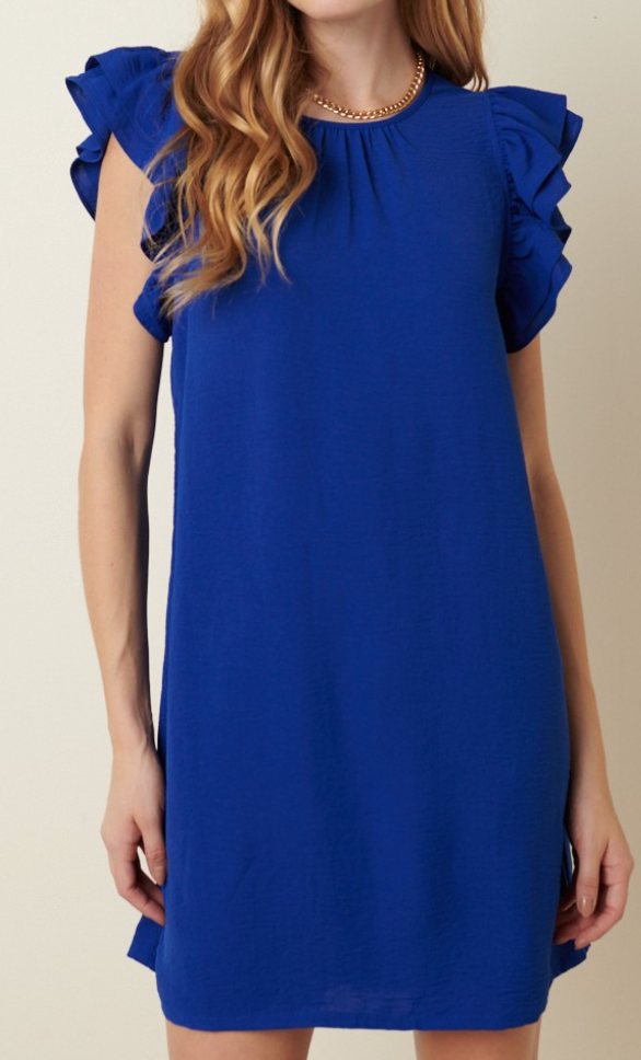 Emily Ruffle Sleeve Dress