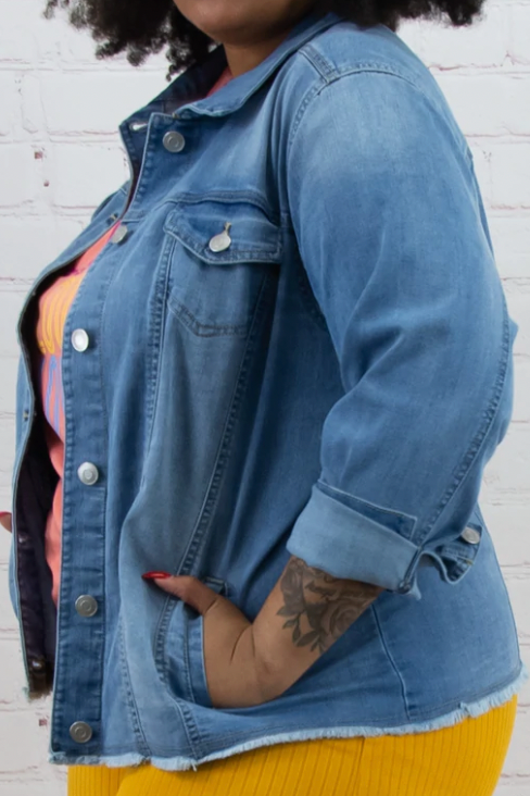 Angie Frayed Denim Jacket