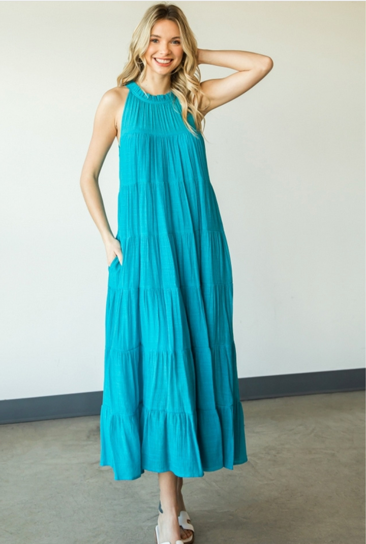 Chloe Mock Neck Maxi Dress