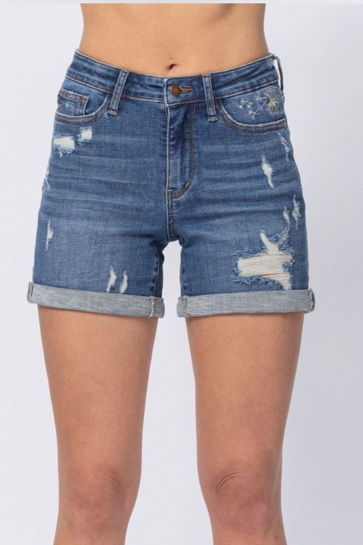 Dandy Distressed Denim Shorts