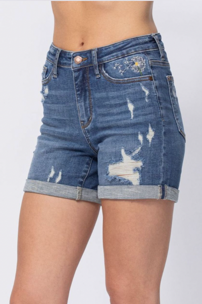 Dandy Distressed Denim Shorts