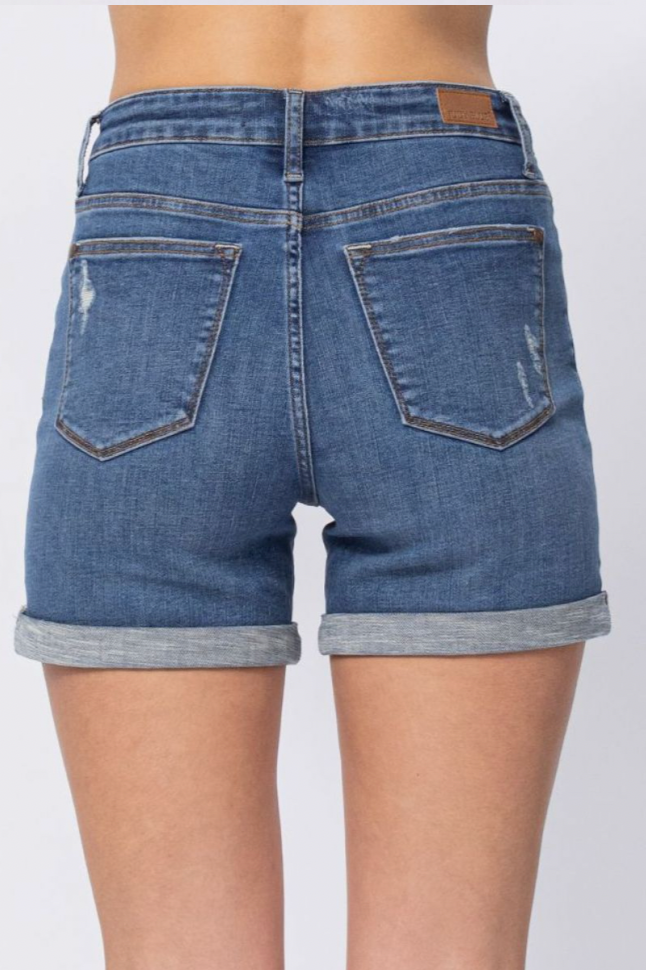 Dandy Distressed Denim Shorts