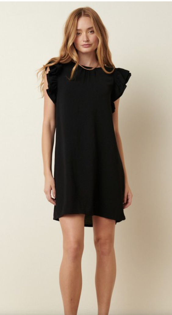 Emily Ruffle Sleeve Dress