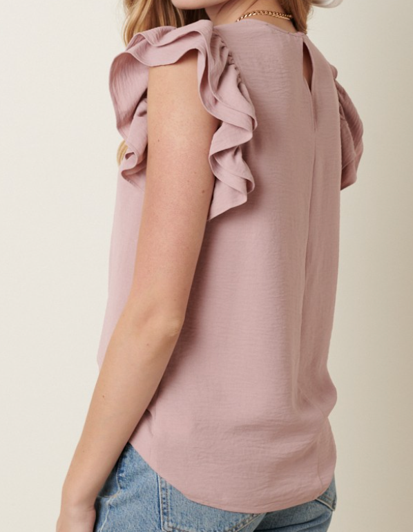 Ellie Ruffle Sleeve Top