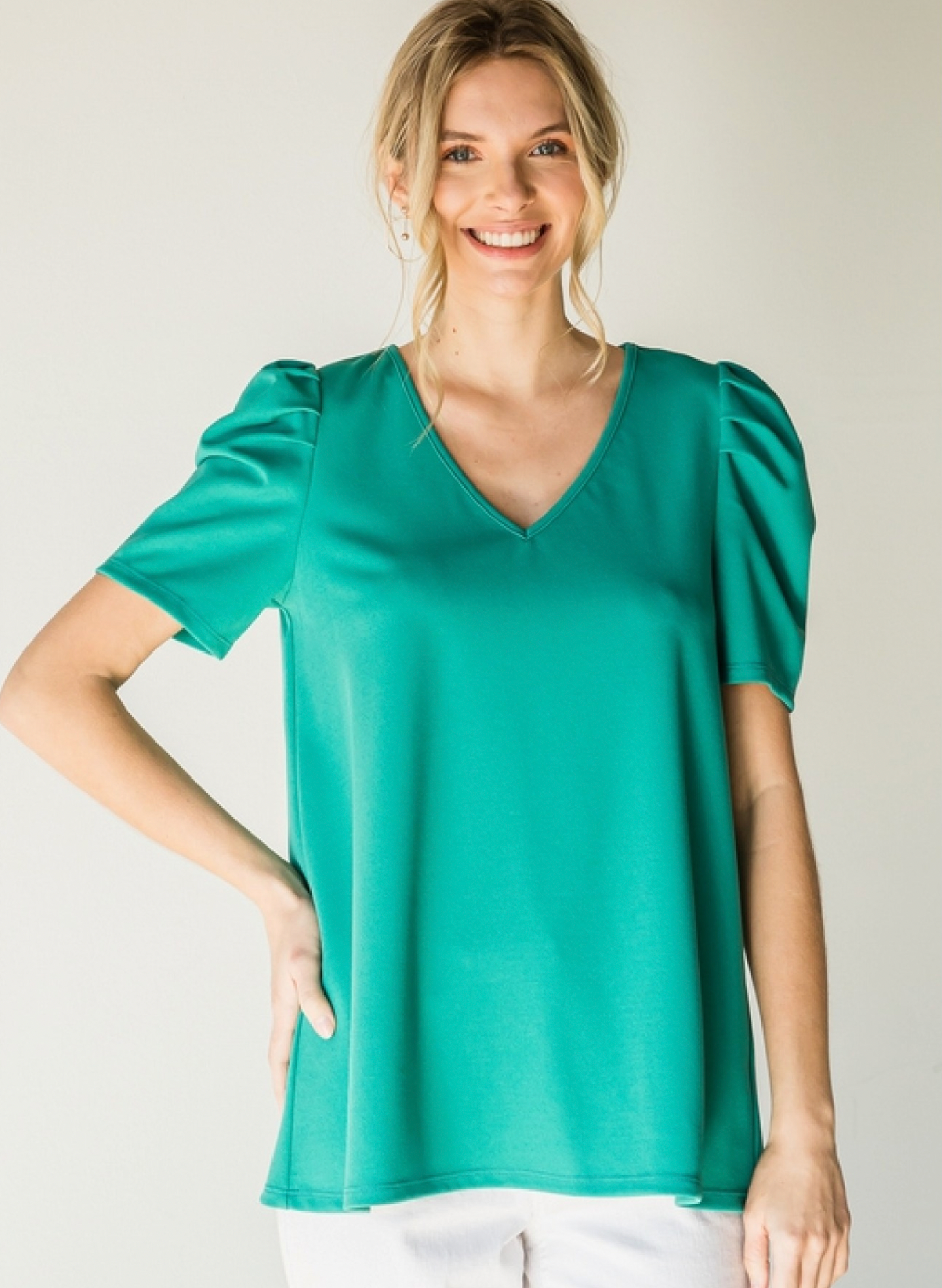 Liza Puff Short Sleeve Top