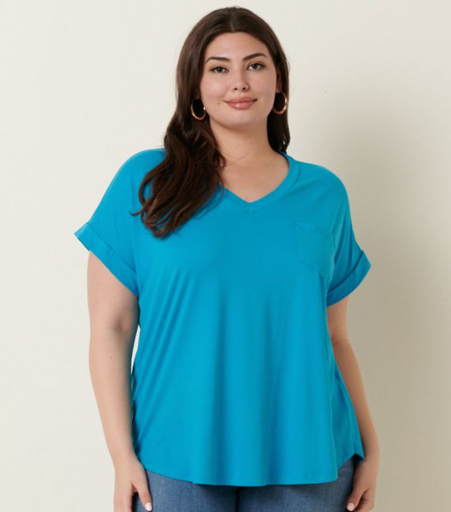 Charlene V Neck Plus Size Top