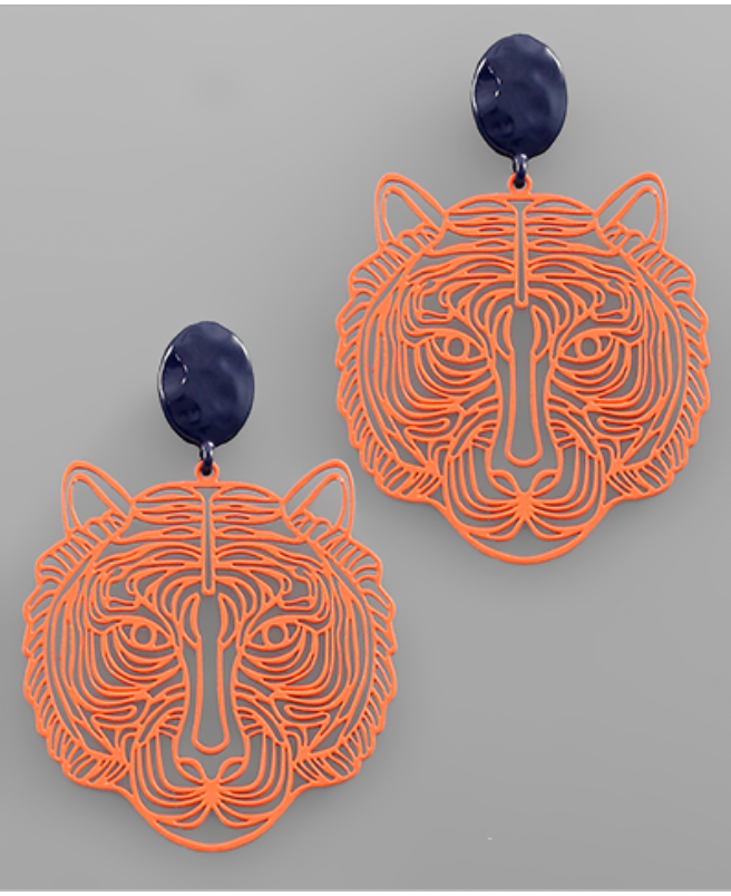 Auburn Tiger Earrings