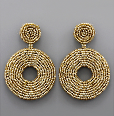 Neva Circle Beaded Earrings