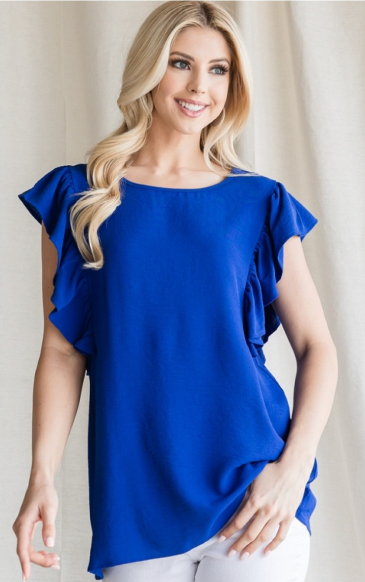 Michelle Ruffle Sleeve Top