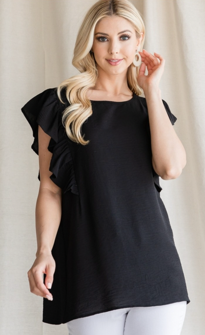 Michelle Ruffle Sleeve Top