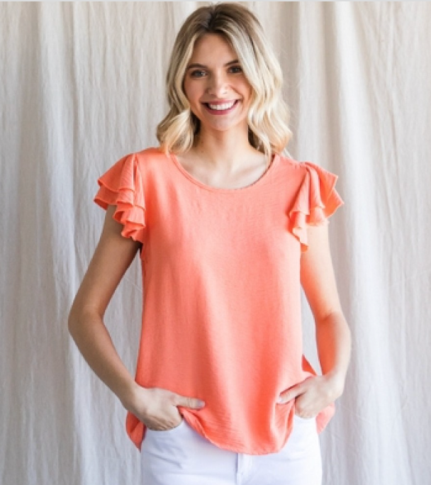 Jessie Ruffle Sleeve Top