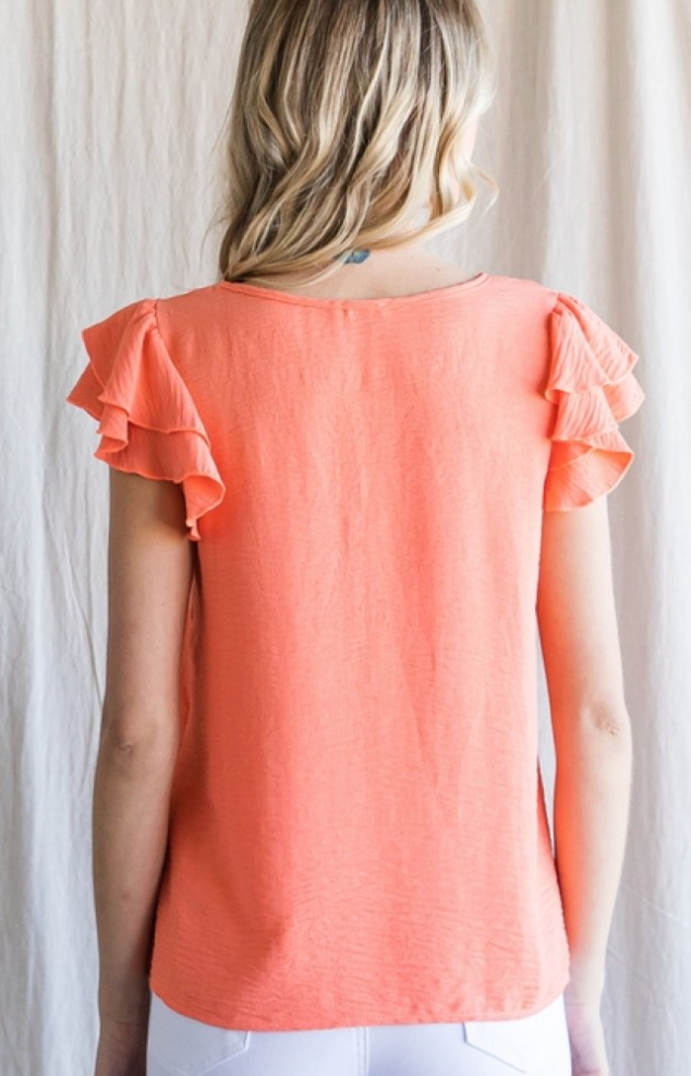 Jessie Ruffle Sleeve Top