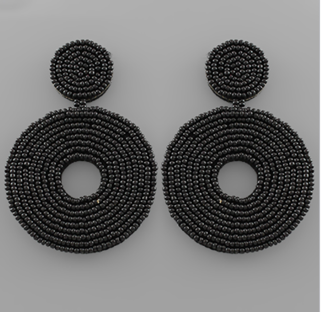 Neva Circle Beaded Earrings