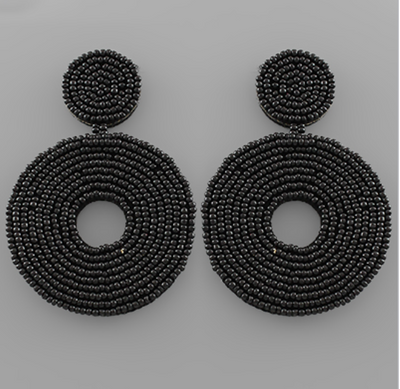 Neva Circle Beaded Earrings