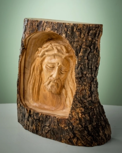 Bark with Christ Bust