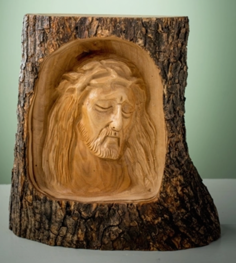 Bark with Christ Bust