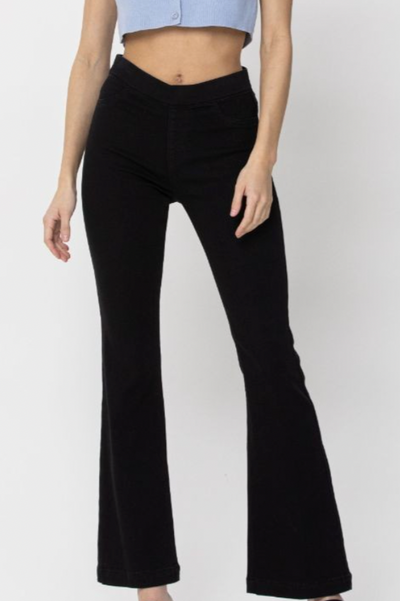 Molly Mid Rise Pull On Flare Jeans