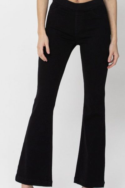 Molly Mid Rise Pull On Flare Jeans