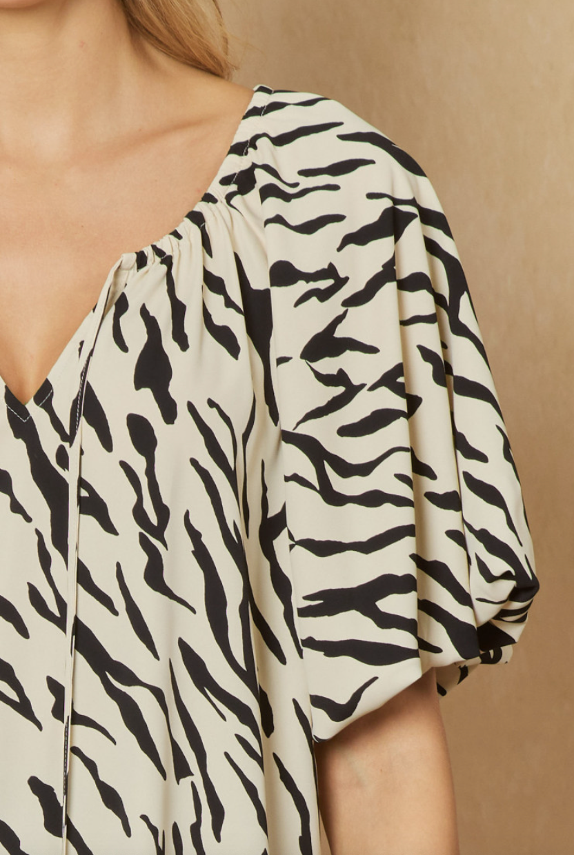 Spencer Zebra Print Top