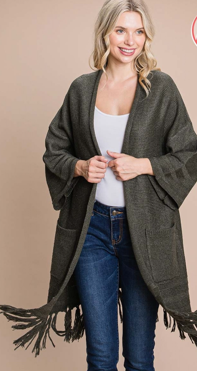 Leah Fringe Sweater Cardigan