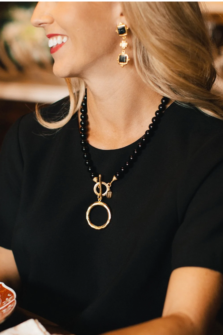 Susan Shaw Sage Onyx Necklace
