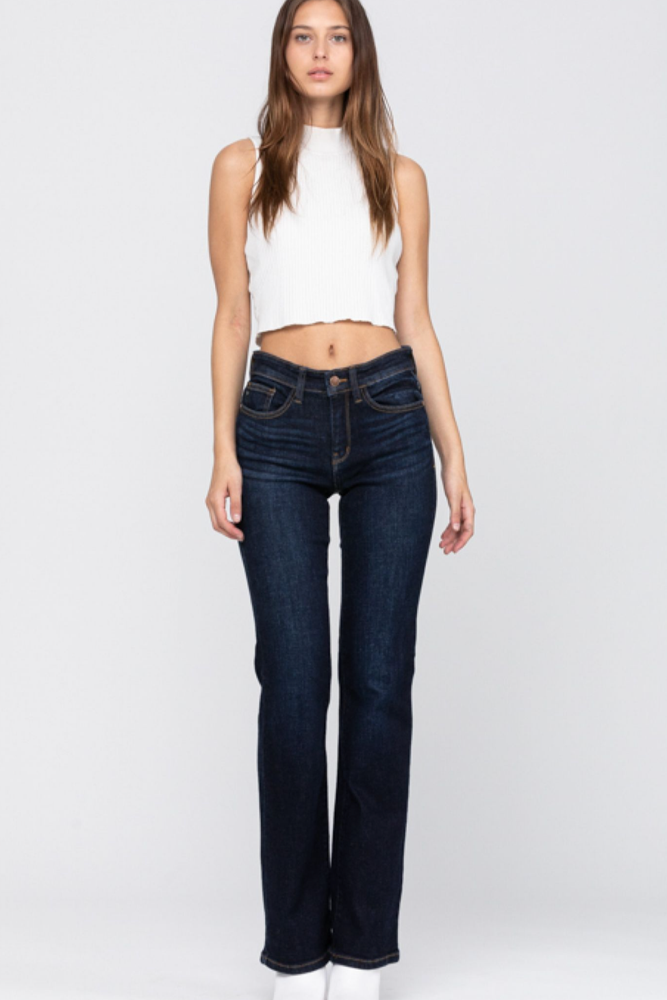 Della Dark Bootcut Stretch Jeans